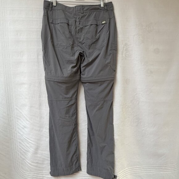 Rei Convertible Pants Shorts Hiking Relaxed Fit Womens 10 Gray Outdoors Nylon - Picture 3 of 10